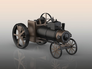 vintage tractor Model 3D