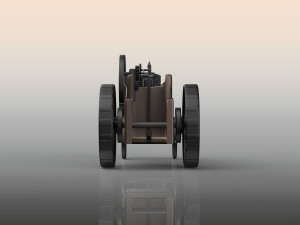 vintage tractor Model 3D