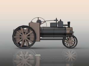 vintage tractor Model 3D
