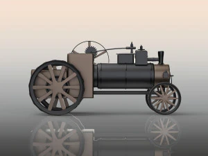 vintage tractor 3D Model