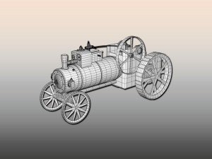 vintage tractor Model 3D