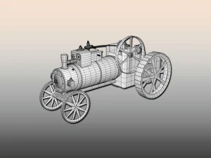 vintage tractor 3D Model