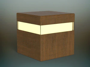 木製ランプ 3Dモデル