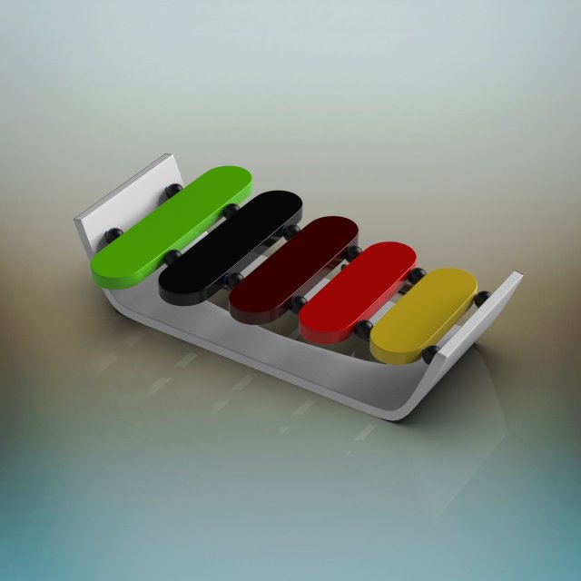 xylophone 3D Model .c4d .max .obj .3ds .fbx .stl .blend 