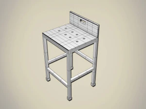 बार की स्टूल 3D मॉडल