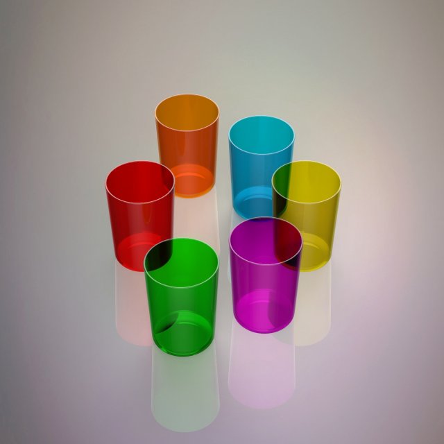 glass set Model 3D .c4d .max .obj .3ds .fbx .stl .blend 