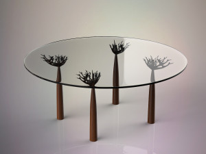 glass table Modelo 3D