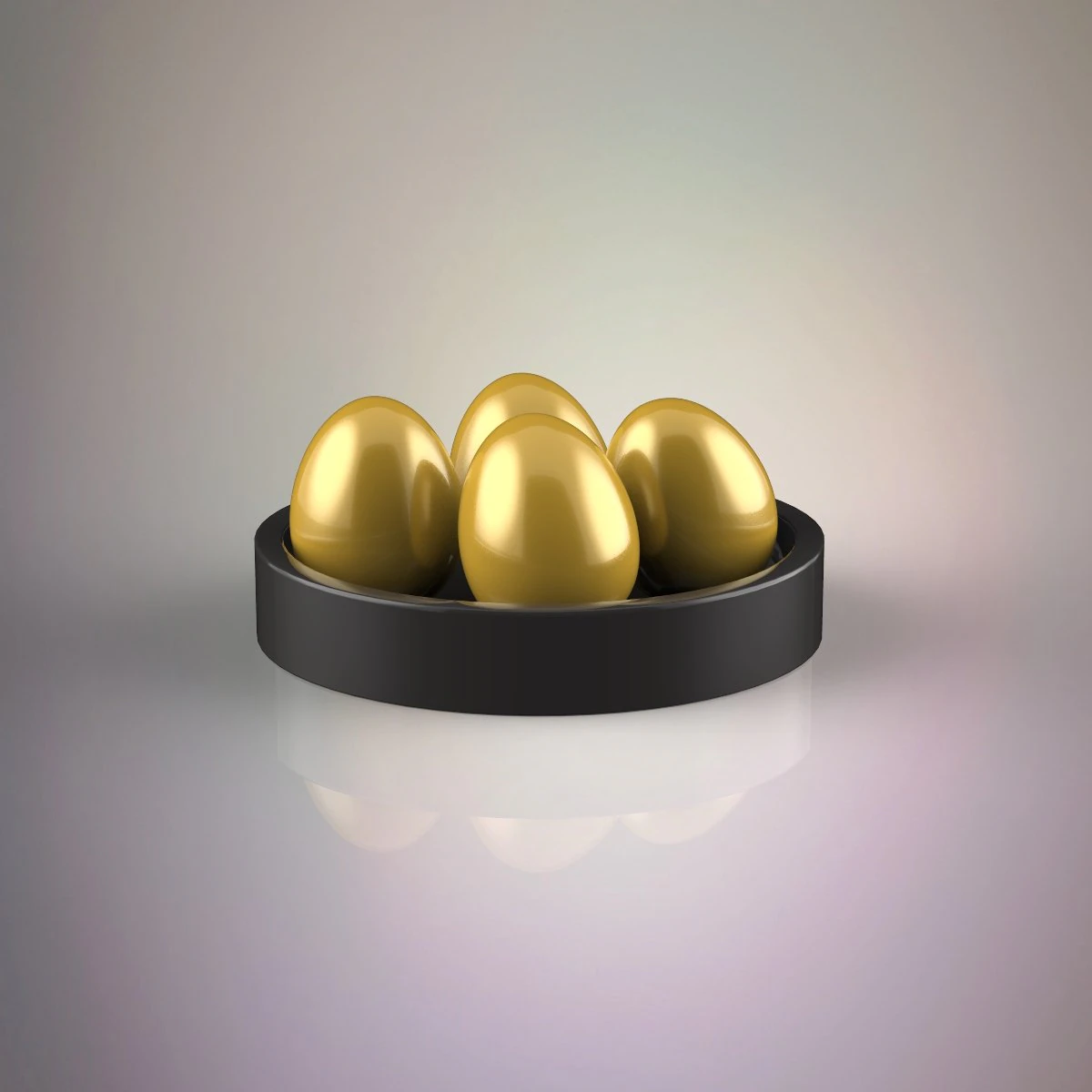 golden eggs 3D Model .c4d .max .obj .3ds .fbx .stl .blend 