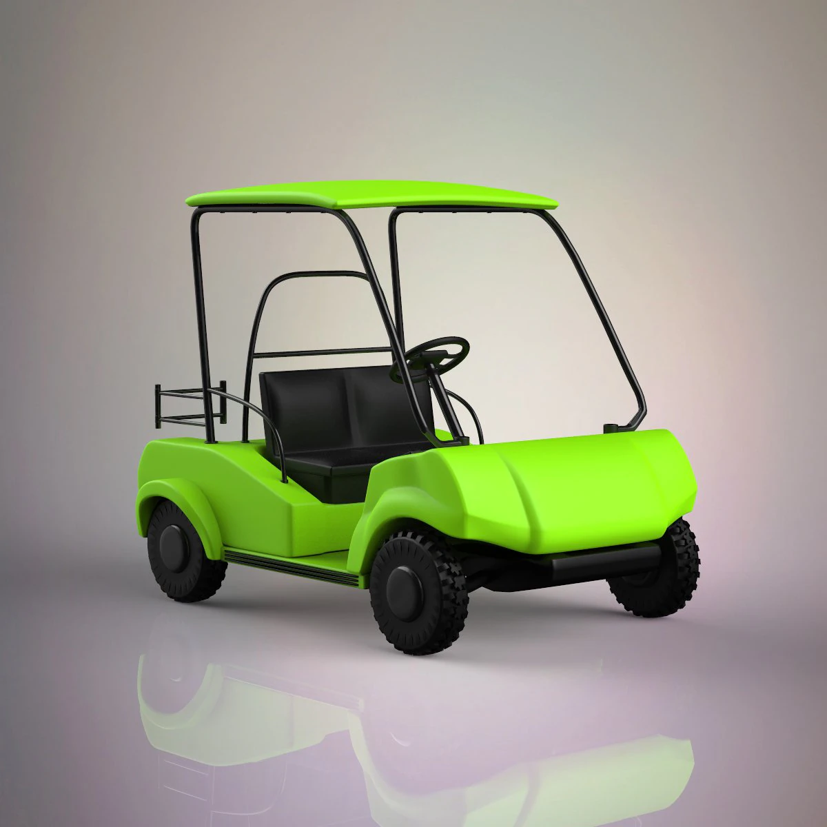 golf cart 3D Model .c4d .max .obj .3ds .fbx .stl .blend