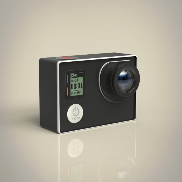 gopro hero 4 Model 3D .c4d .max .obj .3ds .fbx .stl .blend 