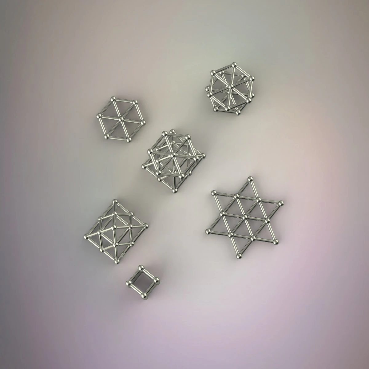 magnetic bars and balls 3D Model .c4d .max .obj .3ds .fbx .stl .blend