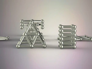 magnetic bars and balls 3D Model