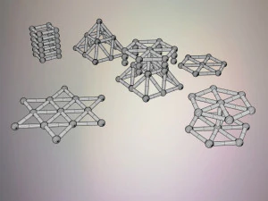 magnetic bars and balls 3D Model