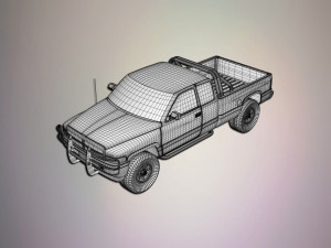 mini truck Modello 3D