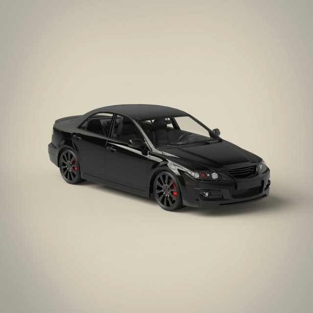sedan car 3D Model .c4d .max .obj .3ds .fbx .stl .blend 
