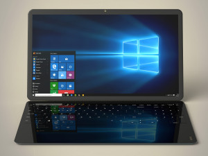 thin laptop Modello 3D
