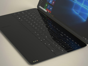 thin laptop Modello 3D