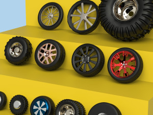 tire collection 3D 모델