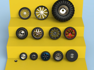 tire collection 3D 모델