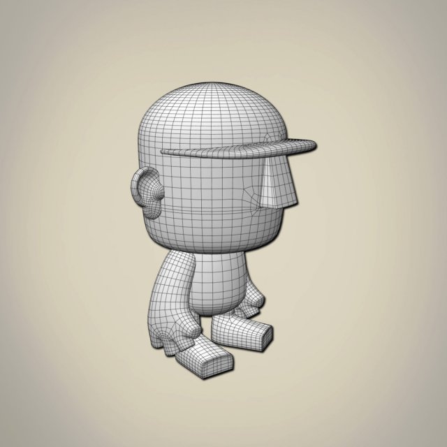 toy character base mesh 3D 모델 .c4d .max .obj .3ds .fbx .stl .blend 