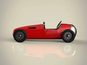 vintage racing car 3D Model