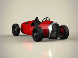 vintage racing car 3D Model