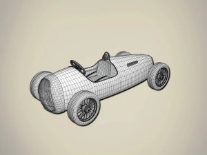 vintage racing car 3D Model