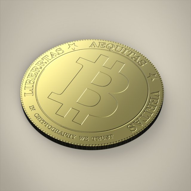 bitcoin 3Dモデル .c4d .max .obj .3ds .fbx .stl .blend 