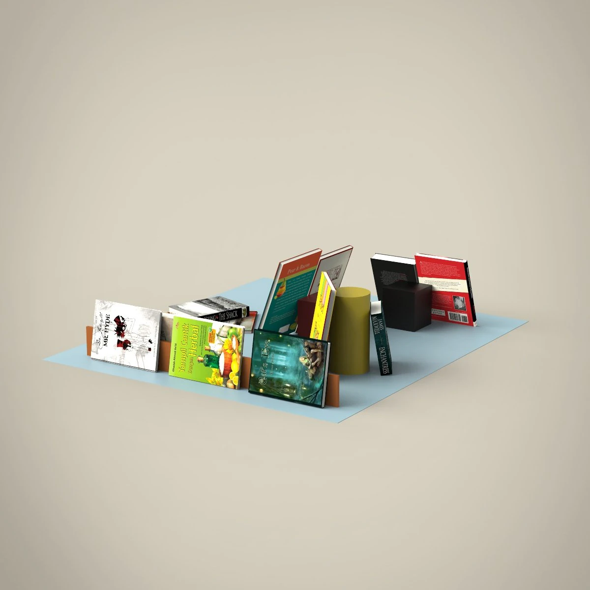 books set 3D Model .c4d .max .obj .3ds .fbx .stl .blend 