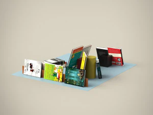 ensemble de livres Modèle 3D