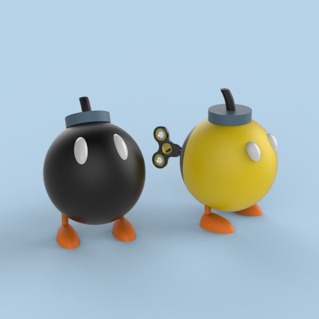 cartoon bomb 3Dモデル .c4d .max .obj .3ds .fbx .stl .blend 