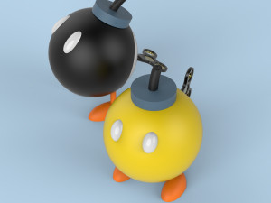 cartoon bomb 3Dモデル