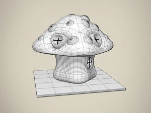 만화 집 3D 모델
