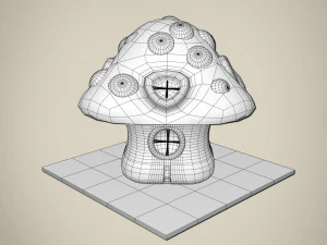 만화 집 3D 모델