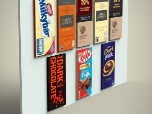 chocolate bars set 3D Model
