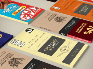 chocolate bars set 3D Model