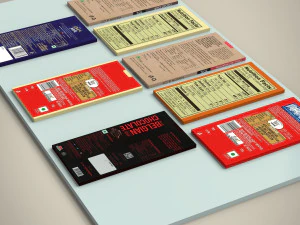 chocolate bars set 3D Model
