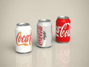 coca cola can set Modèle 3D