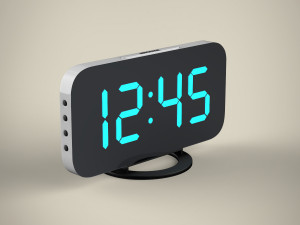 digital alarm clock 3D 模型
