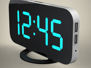 digital alarm clock 3D 模型
