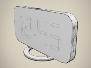 digital alarm clock 3D 模型
