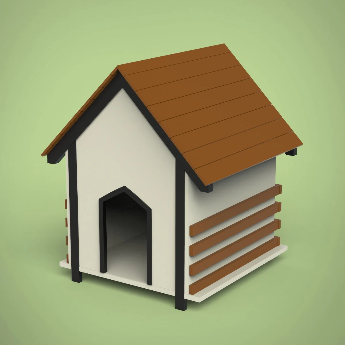 dog house 3D Model .c4d .max .obj .3ds .fbx .stl .blend 