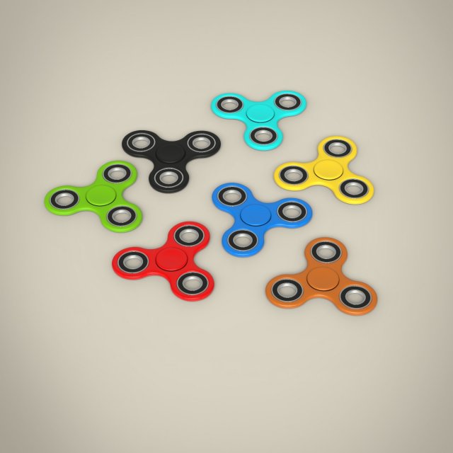 fidget spinner 3D Model .c4d .max .obj .3ds .fbx .stl .blend 