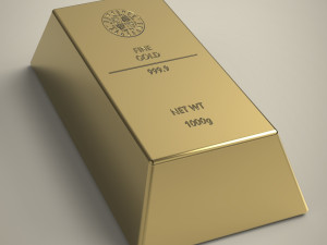 gold ingot 3D Model