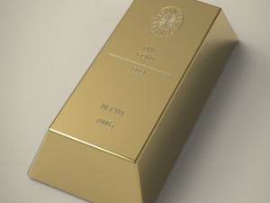 gold ingot Modèle 3D