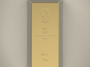 gold ingot Modèle 3D