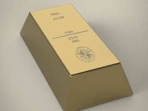 gold ingot Modèle 3D
