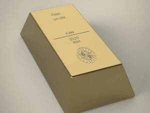 gold ingot 3D Model