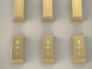 gold ingot Modèle 3D