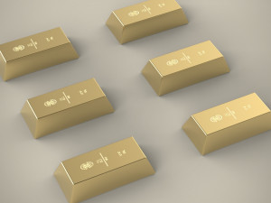 gold ingot Modèle 3D